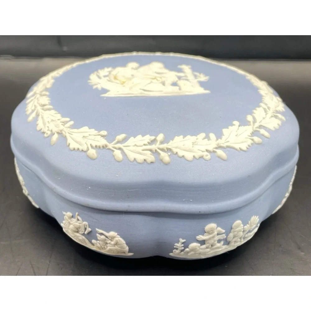Vintage WEDGWOOD England Blue Jasperware AESCULAPIUS 5